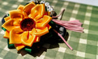 Ribbon Sunflower Keychain