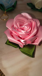 Ribbon Rose Keychain