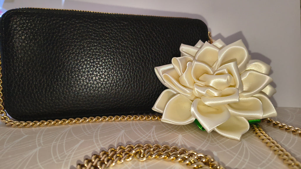 Ribbon Dahlia Keychain