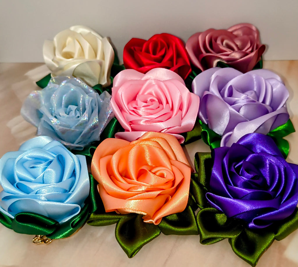 Ribbon Rose Keychain