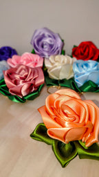 Ribbon Rose Keychain