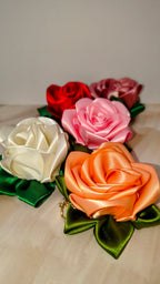 Ribbon Rose Keychain